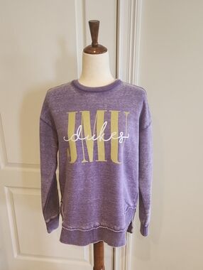 New With Tags Unique JMU Dukes Purple Sweatshirt Small